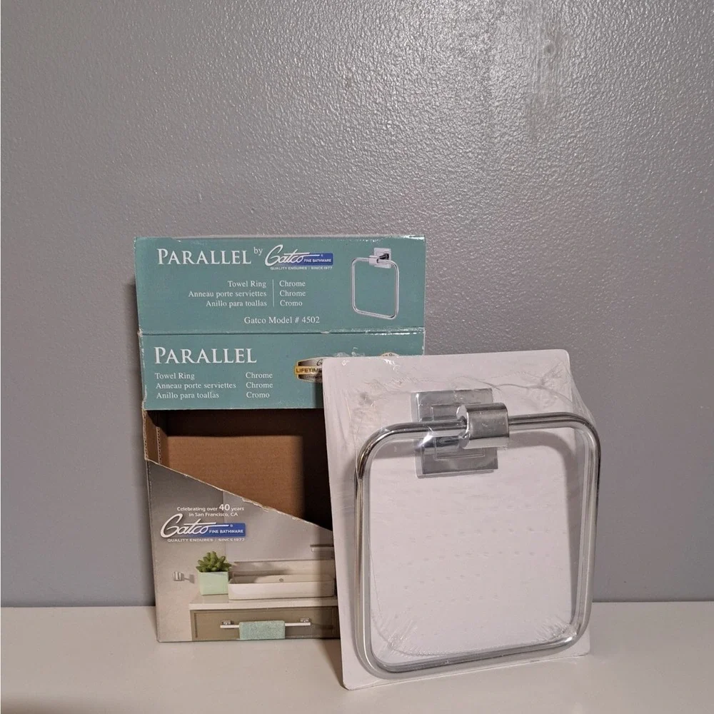 Gatco Parallel Towel Ring Chrome No Hardware‎